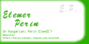 elemer perin business card